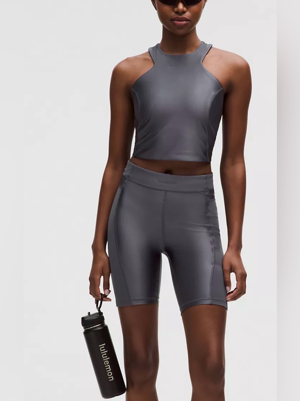 lululemon athletica Satin Shine Top & Shorts Set
